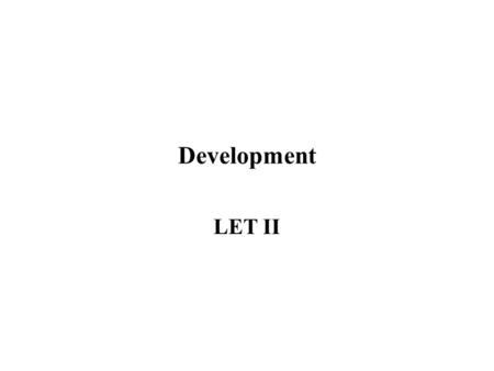 Development LET II. Purpose This lesson introduces you to and explains Cadet Command’s Leadership Development Program as it applies to JROTC and to you!
