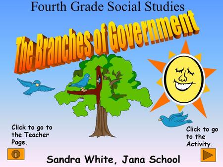Fourth Grade Social Studies Sandra White, Jana School Click to go to the Teacher Page. Click to go to the Activity.