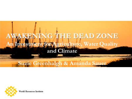 World Resources Institute. Hypoxia: What is it? What causes It? The Dead Zone > Seasonally oxygen depleted zone in the Gulf of Mexico > Mobile aquatic.