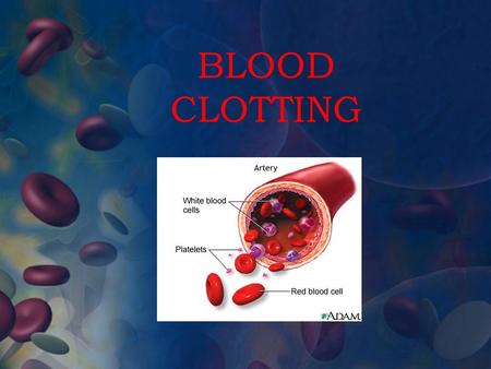 BLOOD CLOTTING.