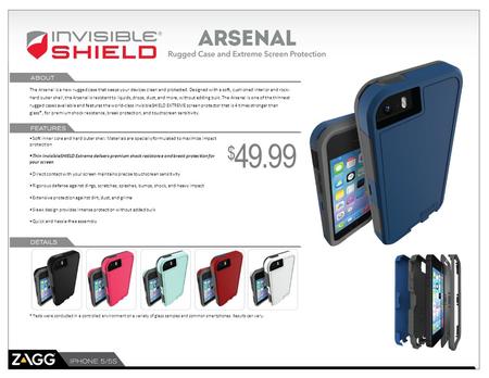 The Arsenal is a new rugged case that keeps your devices clean and protected. Designed with a soft, cushioned interior and rock- hard outer shell, the.