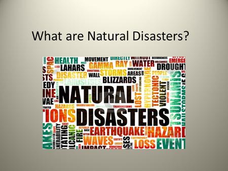 powerpoint presentation on natural disaster