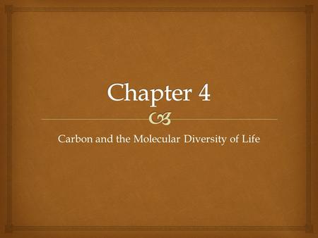 Carbon and the Molecular Diversity of Life.   The Properties of Carbon that make it so important You Must Know.