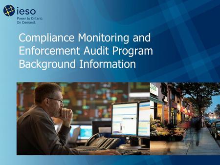 Compliance Monitoring and Enforcement Audit Program Background Information.