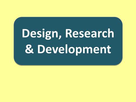 Design, Research & Development. What is design? Design is the mix of factors which are intended to allow a product to meet customer needs and wants.