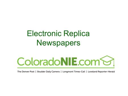 Electronic Replica Newspapers. Identical to the print edition – but enhanced. Viewing options: switch to single or double page mode choose – and + to.