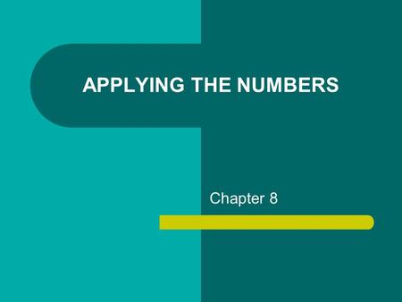 APPLYING THE NUMBERS Chapter 8. Summarize the five population trends mentioned here. Large and growing larger Growing population disparity – Lower death.