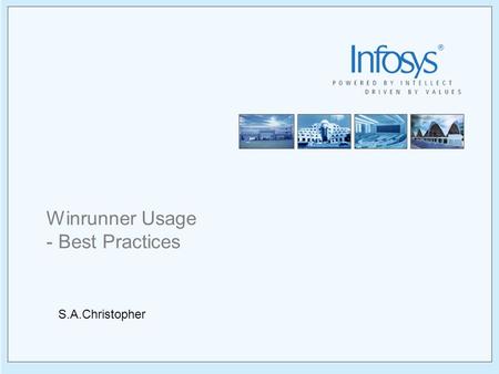 Winrunner Usage - Best Practices S.A.Christopher.