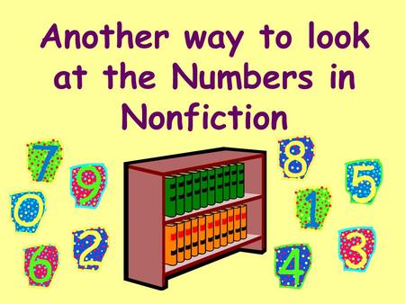 Another way to look at the Numbers in Nonfiction.