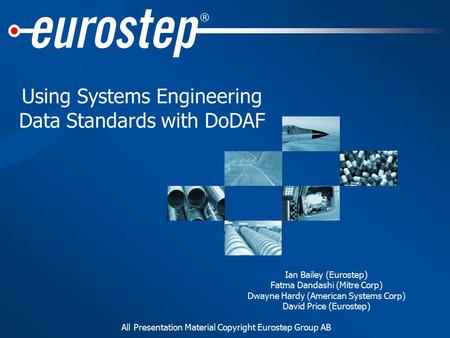 Using Systems Engineering Data Standards with DoDAF