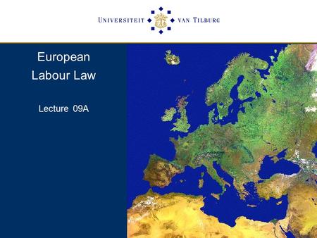 European Labour Law Lecture 09A. The 1970s brought many changes in the economic situation in Europe: stagnation after the “golden sixties”, unemployment,