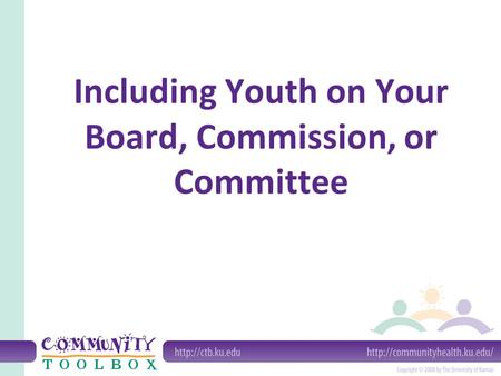 Including Youth on Your Board, Commission, or Committee.