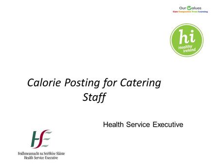Calorie Posting for Catering Staff