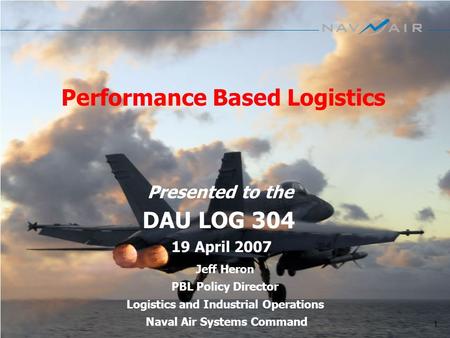 Performance Based Logistics DAU LOG 304