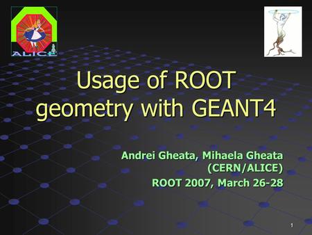 Usage of ROOT geometry with GEANT4