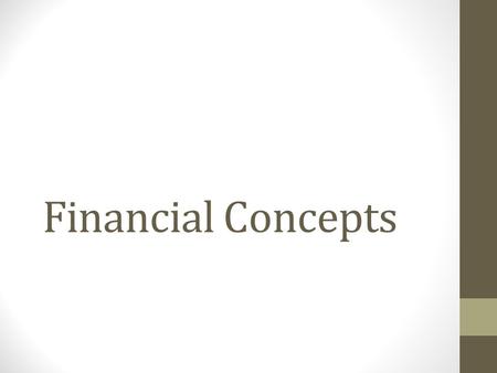 Financial Concepts.