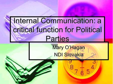Internal Communication: a critical function for Political Parties
