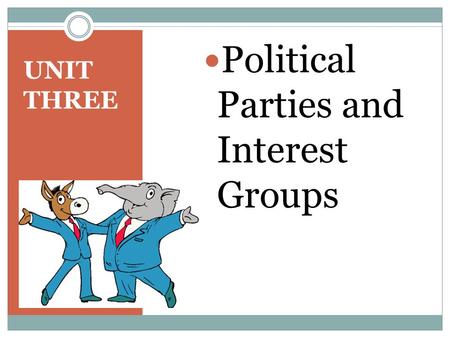 UNIT THREE Political Parties and Interest Groups.