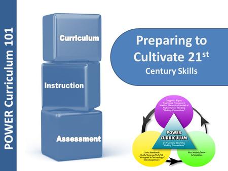 Preparing to Cultivate 21 st Century Skills. Development of instruction and assessment that is rigorous and relevant. Measure progress in adding rigor.