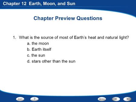 Chapter Preview Questions