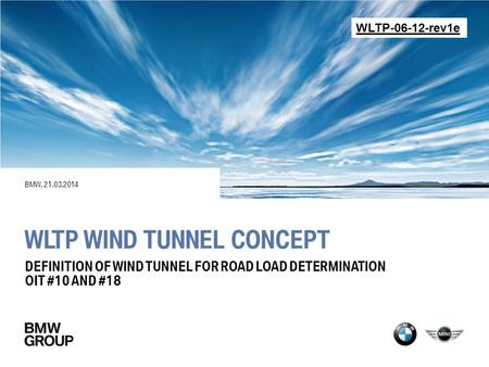 WLTP wind tunnel concept