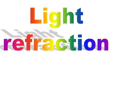 Light refraction.