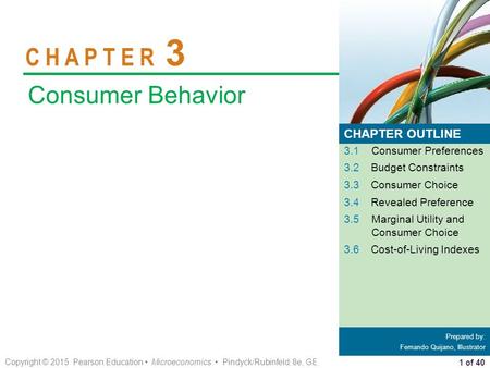 C H A P T E R 3 Consumer Behavior CHAPTER OUTLINE