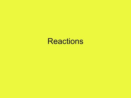 Reactions. Polymers A compound of a high molecular mass made up of a series of monomer units Important compounds Used for multitude applications –Any.