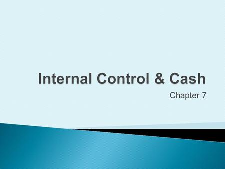 Chapter 7. Define internal control  Organizational plan and all the related measures to: 3 Copyright (c) 2009 Prentice Hall. All rights reserved. Safeguard.