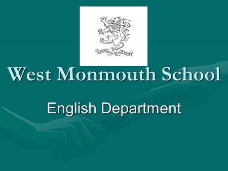 West Monmouth School English Department. Units of Work Units of Work.