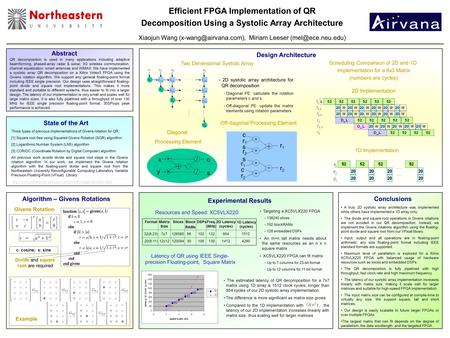 Efficient FPGA Implementation of QR