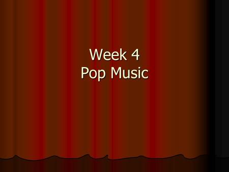 Week 4 Pop Music. How are you?----What ’ s up? New Questions: -How was your holiday? --Good.--Bad. --Not bad. -What did you do for the holiday? --Not.