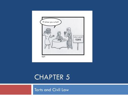 Chapter 5 Torts and Civil Law.