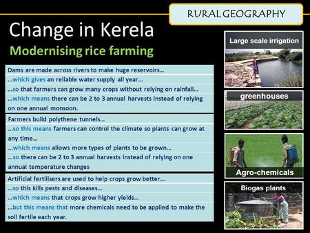 Modernising rice farming Large scale irrigation