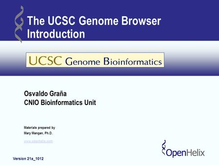 The UCSC Genome Browser Introduction