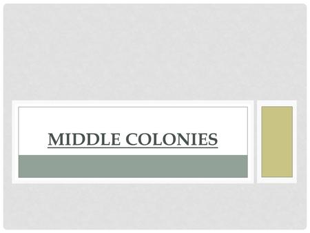 MIDDLE COLONIES. NEW YORK Proprietary Colony: Colony in which the owner, or proprietor, owns all the land and controls the government Taken from the Netherlands.