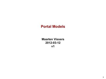 1 Portal Models Maarten Vissers 2012-03-12 v1. 2 DRNI Applicability DRNI model is applicable to many different portal types 1.PB Portal (S-DRNI) 2.BCB.