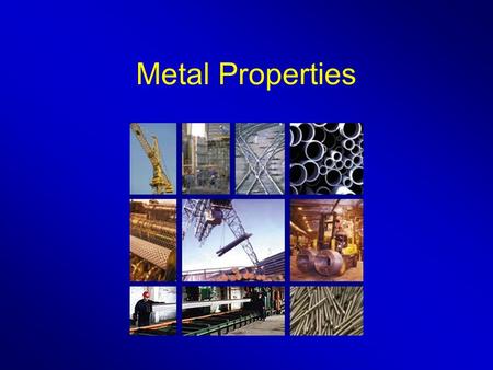 Metal Properties. Question 1 Use the information in the table to help you to answer this question. Match words from the list with the numbers 1– 4 in.