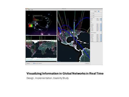 Visualizing Information in Global Networks in Real Time Design, Implementation, Usability Study.