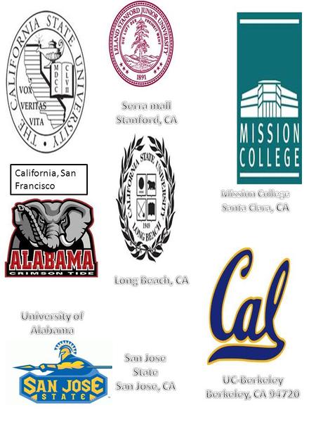 California, San Francisco. Member : NAIA, NCAA 719 University Boulevard Tuscaloosa, AL 35487 (205) 348-6010 www.ua.eduwww.ua.edu Majors and Learning Environment: