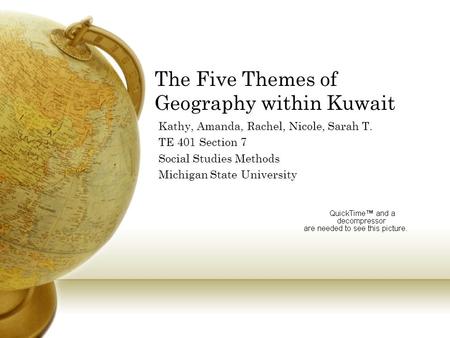 The Five Themes of Geography within Kuwait