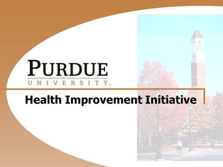 Health Improvement Initiative. Program Goals  Protect health and productivity  Contain health care costs  Lead the way in research and education.
