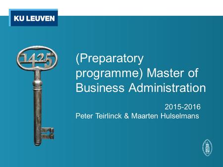 (Preparatory programme) Master of Business Administration