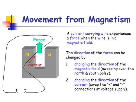 Movement from Magnetism