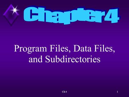 Ch 41 Program Files, Data Files, and Subdirectories.