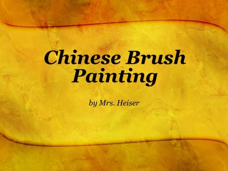 Chinese Brush Painting by Mrs. Heiser. Brushes and Name Seals.