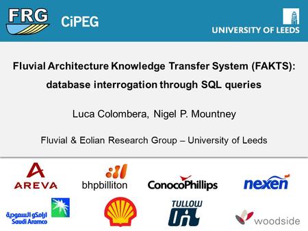 Fluvial Architecture Knowledge Transfer System (FAKTS): database interrogation through SQL queries Luca Colombera, Nigel P. Mountney Fluvial & Eolian Research.