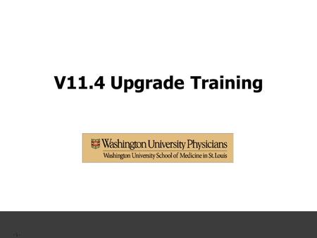 V11.4 Upgrade Training - 1 -. Training Options Training options for following groups: DTF members or designated staff Staff - 2 -