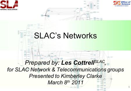 1 Prepared by: Les Cottrell SLAC, for SLAC Network & Telecommunications groups Presented to Kimberley Clarke March 8 th 2011 SLAC’s Networks.