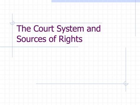 The Court System and Sources of Rights. Structure of the Court System Dual court system – one for federal cases and one for state cases 52 separate judicial.